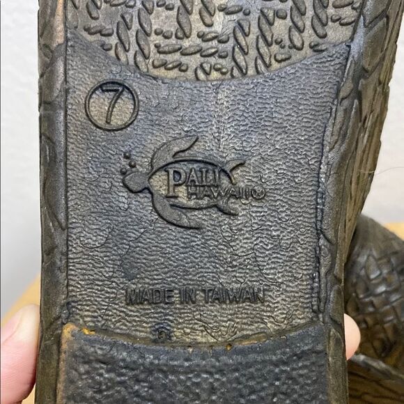 Pali Hawaii Rubber Slides 7 Molded Double Strap Sandals Made in Taiwan - Picture 2 of 9